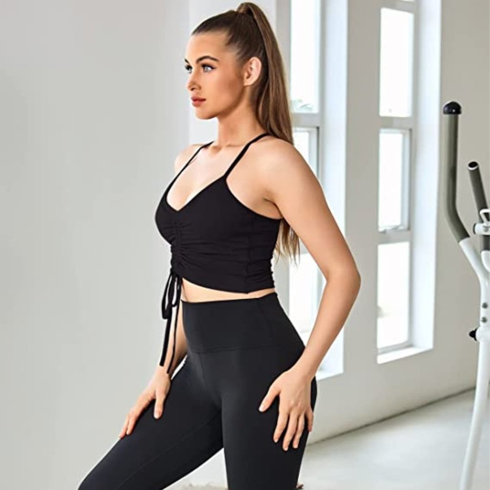 longline sports bra with padding